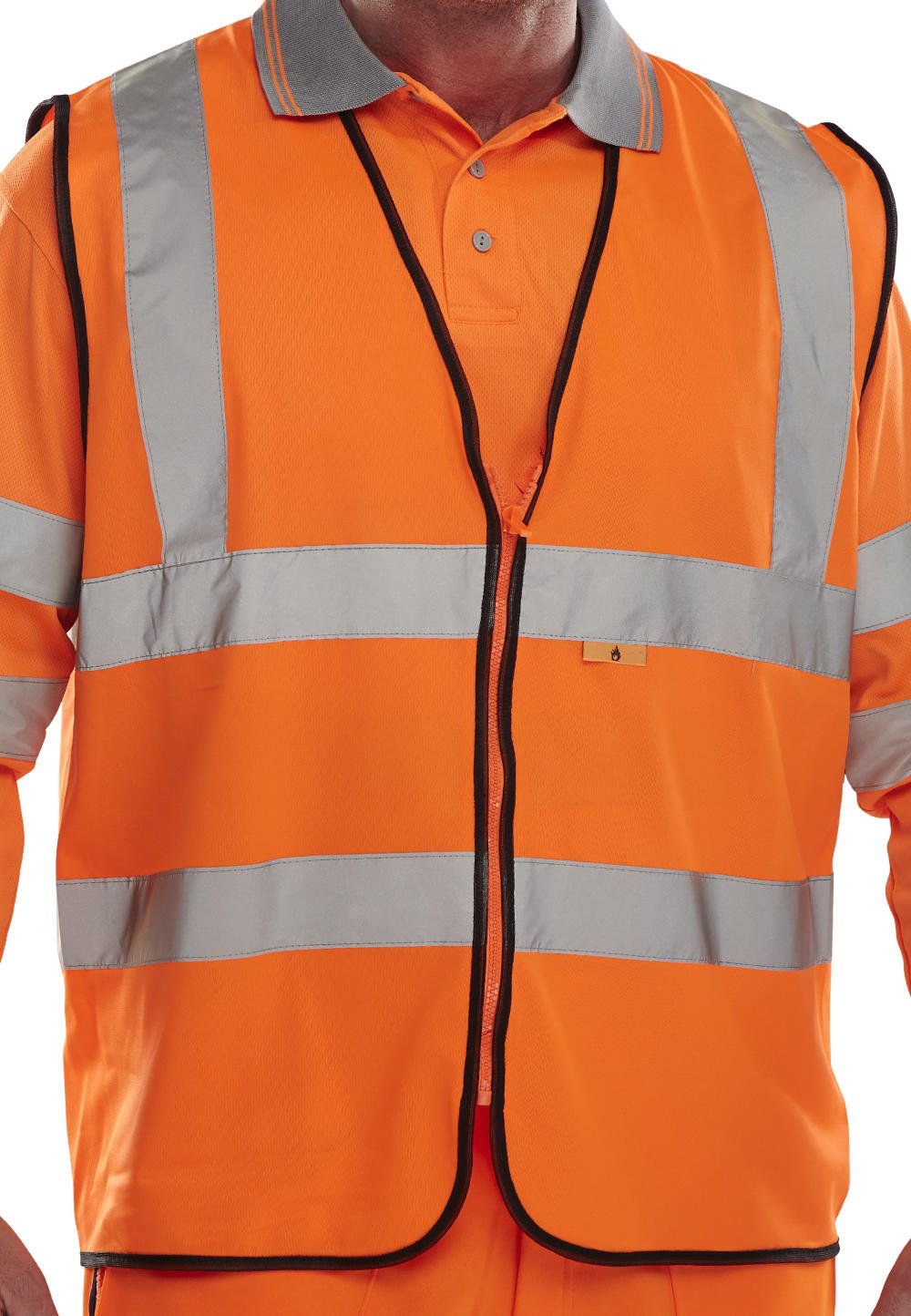 FIRE RETARDANT HI-VIS WAISTCOAT ORANGE XL