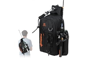 yuzhiyuan Small Fishing Bag with Rod Strap, Portable & Lightweight, Fish Small Tackle bag – Fits Tackle Boxes & Gear,Move Freely, Cast Smoothly - Fishing Gifts for Men