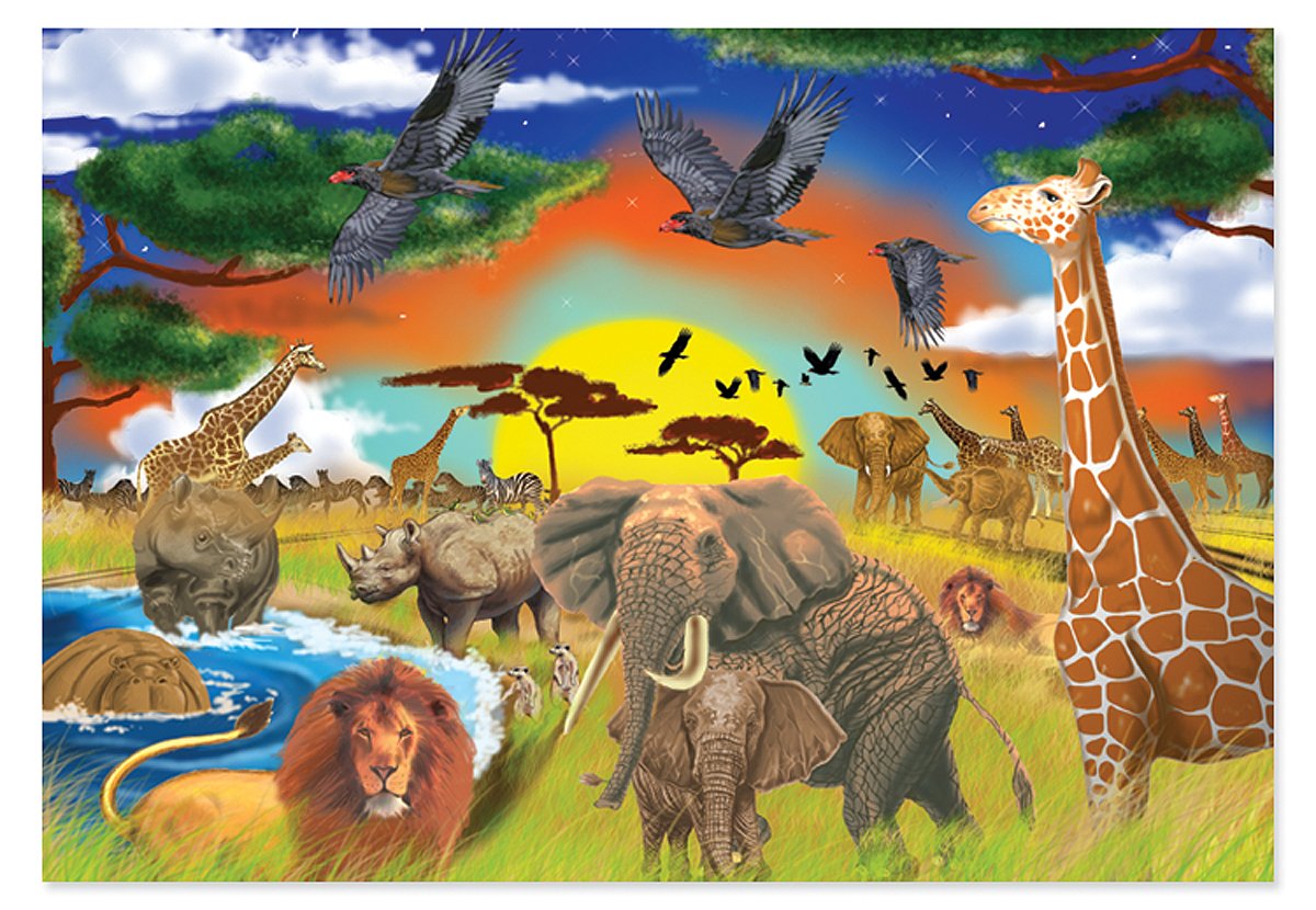 melissa and doug safari floor puzzle