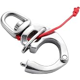 QIANJIEER 316 Stainless Steel Quick Release Shackle - Paraglider Snap Shackle for Sailing, Parachuting, Gliding, Marine Use, Length 94mm-3.7 inch.