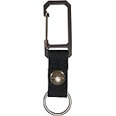 Carhartt Unisex Adult Durable Metal Key Keeper, Belt Loop Key Ring Holder with Self-Locking Metal Gate Clip for Car/Home Keys