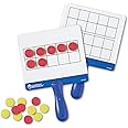 Learning Resources Magnetic Ten-Frame Answer Boards - Set of 4 with 100 Colorful counters/Discs, Ages 5+ | Grades K+ Giant Magnetic Ten Frame Boards Set, Math Manipulatives