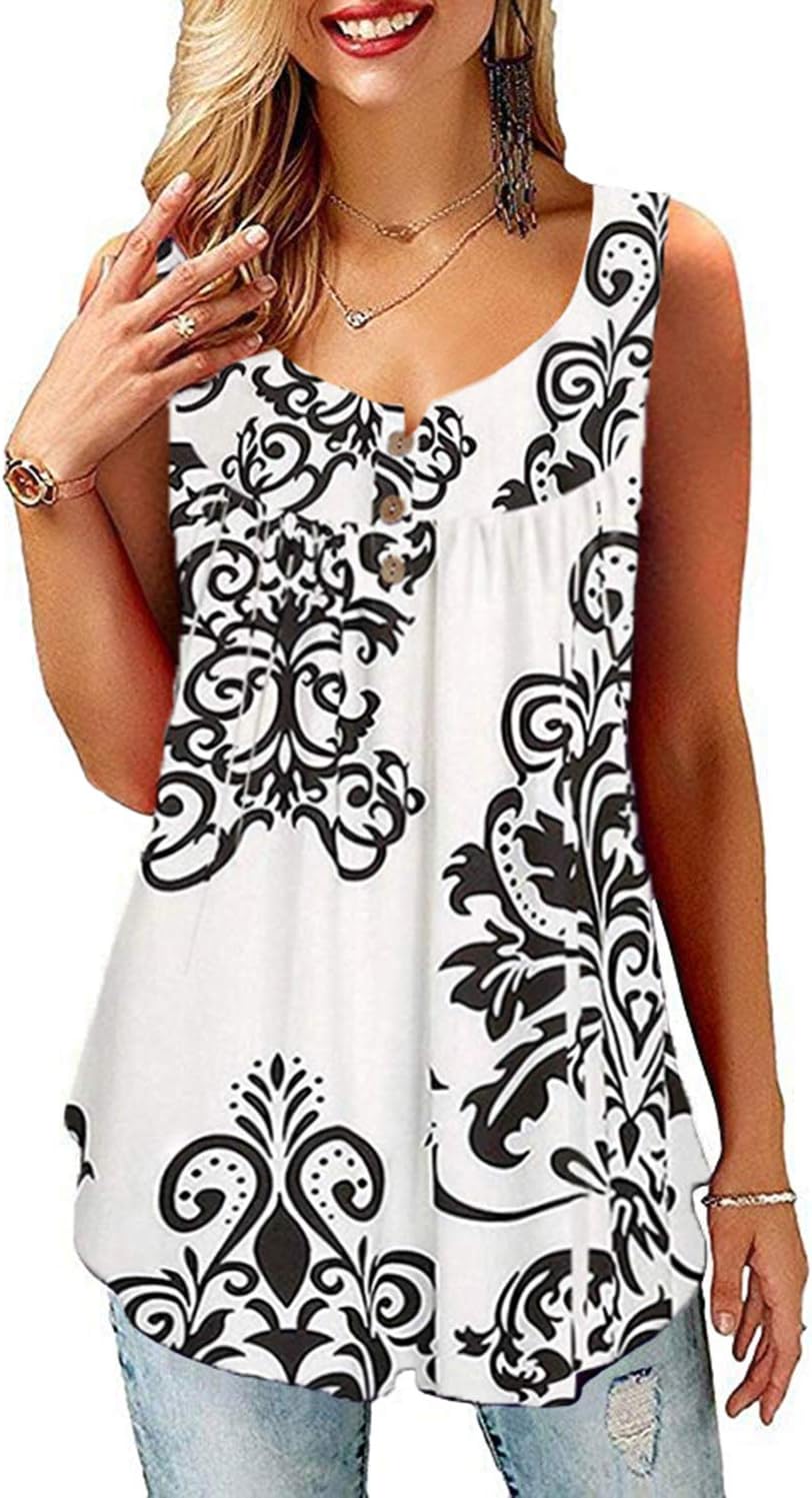Womens Loose Blouse Short Sleeve V Neck Button Up Casual Tops Tshirts