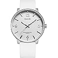 GEDIYAR Men's Fashion Minimalist Wrist Watch Waterproof Watches Simple Ultra Thin Analog Quartz Silicone Watch for Men
