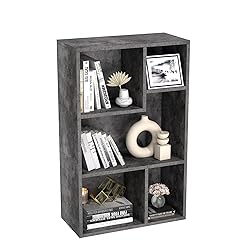 VECELO 5 Cube Modern Bookcases, 3 Tier