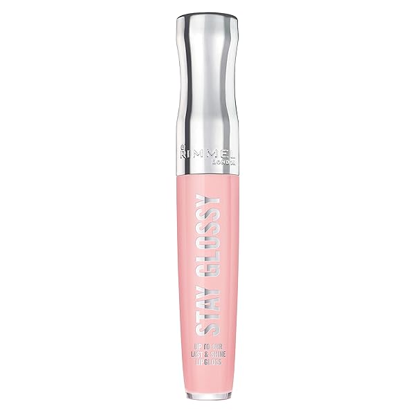 RIMMEL STAY GLOSSY LIP GLOSS – NON-STICKY AND LIGHTWEIGHT FORMULA FOR LIP COLOR AND SHINE – 143 SUNDAE BEST, .18OZ