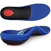 WalkHero Pain Relief Total Support Insoles - Arch Support Inserts for Plantar Fasciitis, Flat Feet Orthotic Insoles for Work Boots and Daily Walking Shoes Mens 10-10.5 | Womens 12-12.5