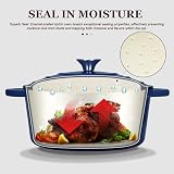 Overmont Indigo Enamelled Cast Iron Round Casserole Dish 5.2L 26cm view 2
