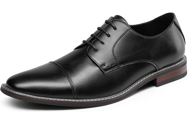Bruno Marc Men's Dress Shoes Formal Cap Toe Oxfords | Lace Up,Slip Resistant,Business Work,Wedding,Office,All-Day Comfort