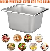 YAYODS 4Pcs Gastronorm Pan 1/6 with Lid 176x162x100mm Stainless Steel view 6