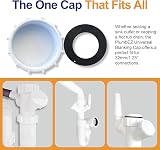 PlumbEZ Universal 32mm Blanking Cap & Washer White – Sink/Washing Machine Cap view 4