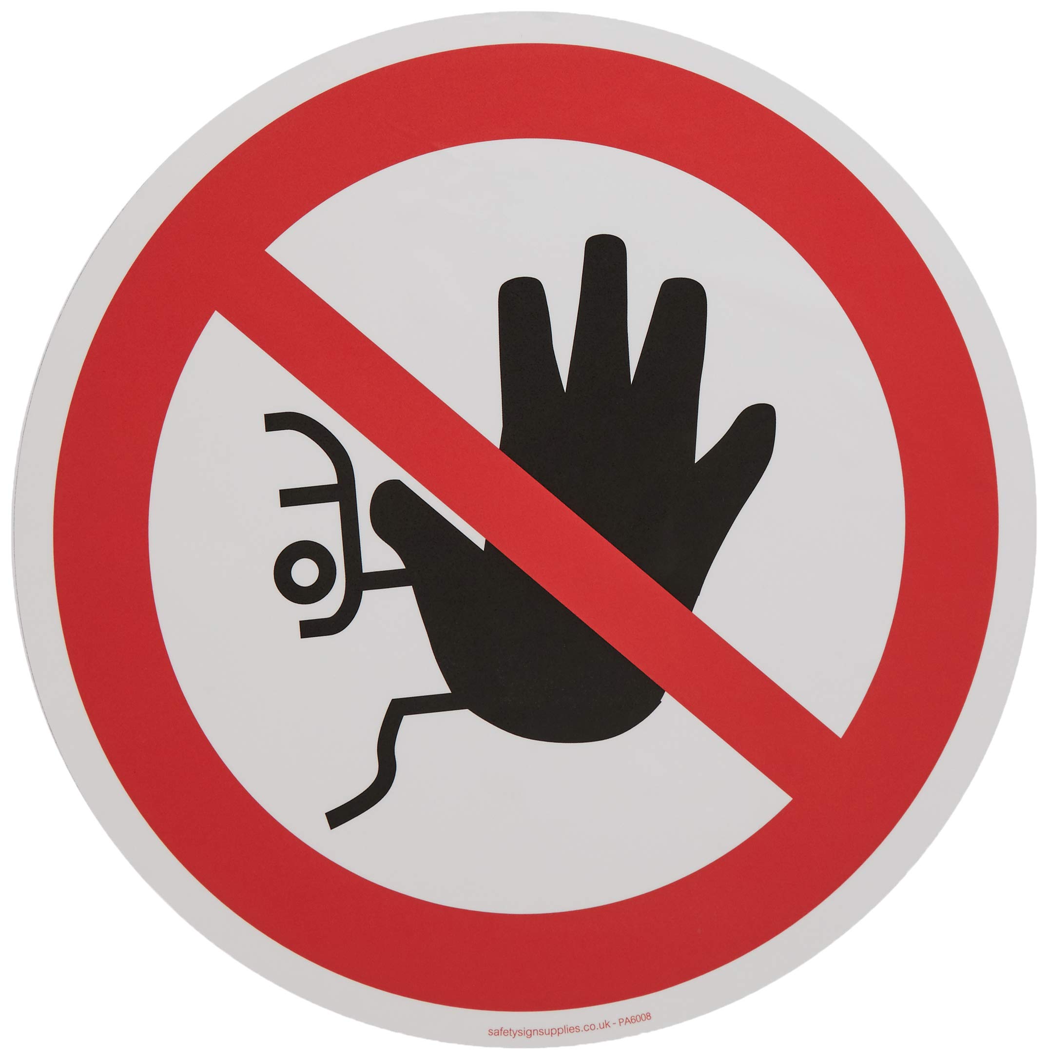 No entry symbol only floor graphic