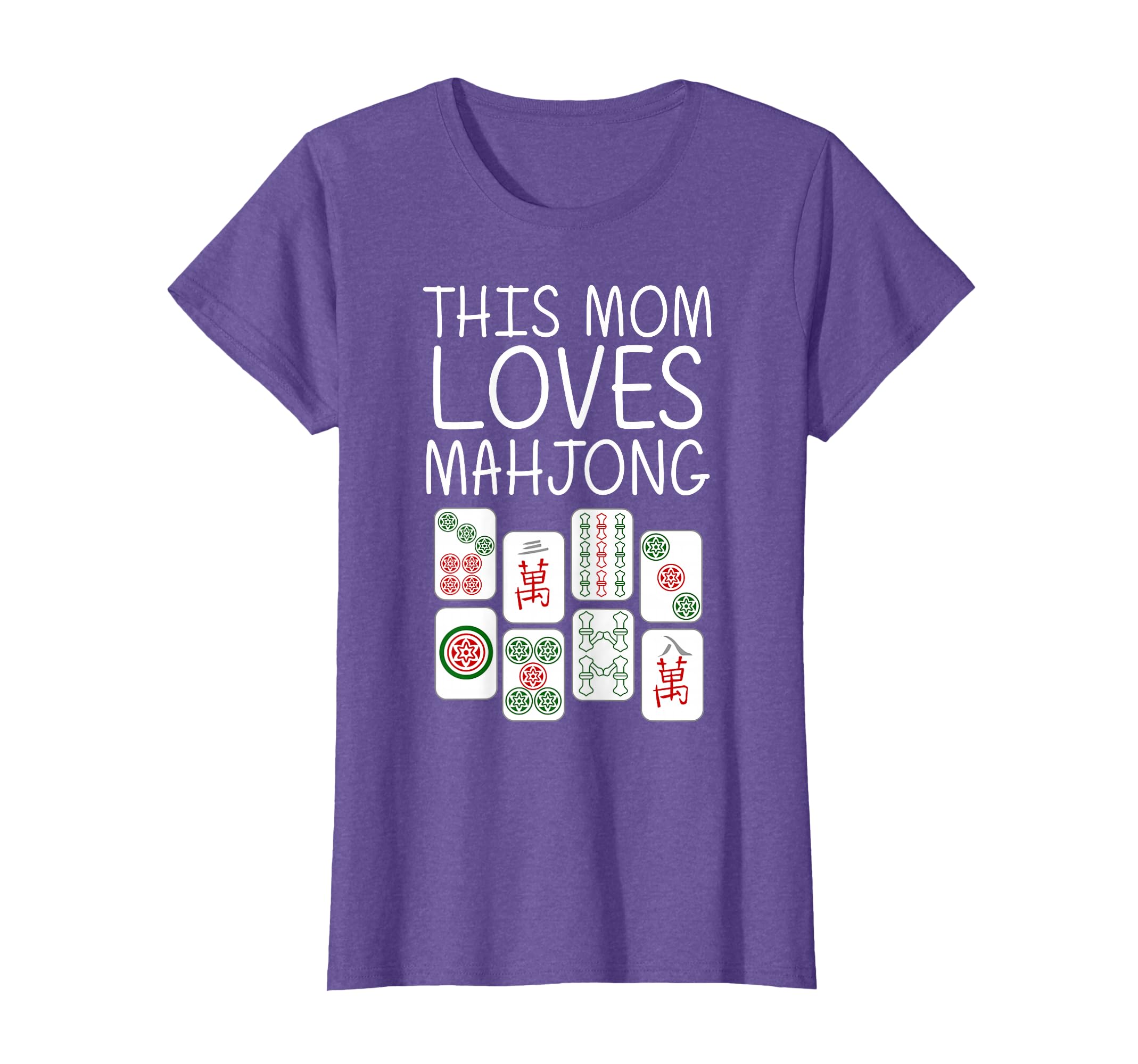 Funny Mahjong Gift For Mom Mother Tile Game Lover Players T-Shirt