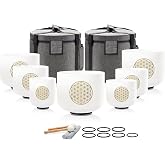 Amazon.com: CVNC Crystal Singing bowl Set of 7 for Sound Healing White ...