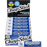 ChapStick Moisture + SPF 15 Bulk Lip Balm Sunscreen 12-Pack, 0.15 Oz Ea | Original Moisture Lip Moisturizers with Broad Spectrum Sun Protection, Clinically Proven 24-Hour Hydration