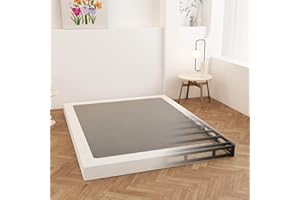 Maenizi Box Spring Full Size Bed 4 Inch Low Profile, Heavy Duty Metal Box Spring Bed Base with Fabric Cover, Mattress Foundation, Easy Assembly, Noise Free, Black
