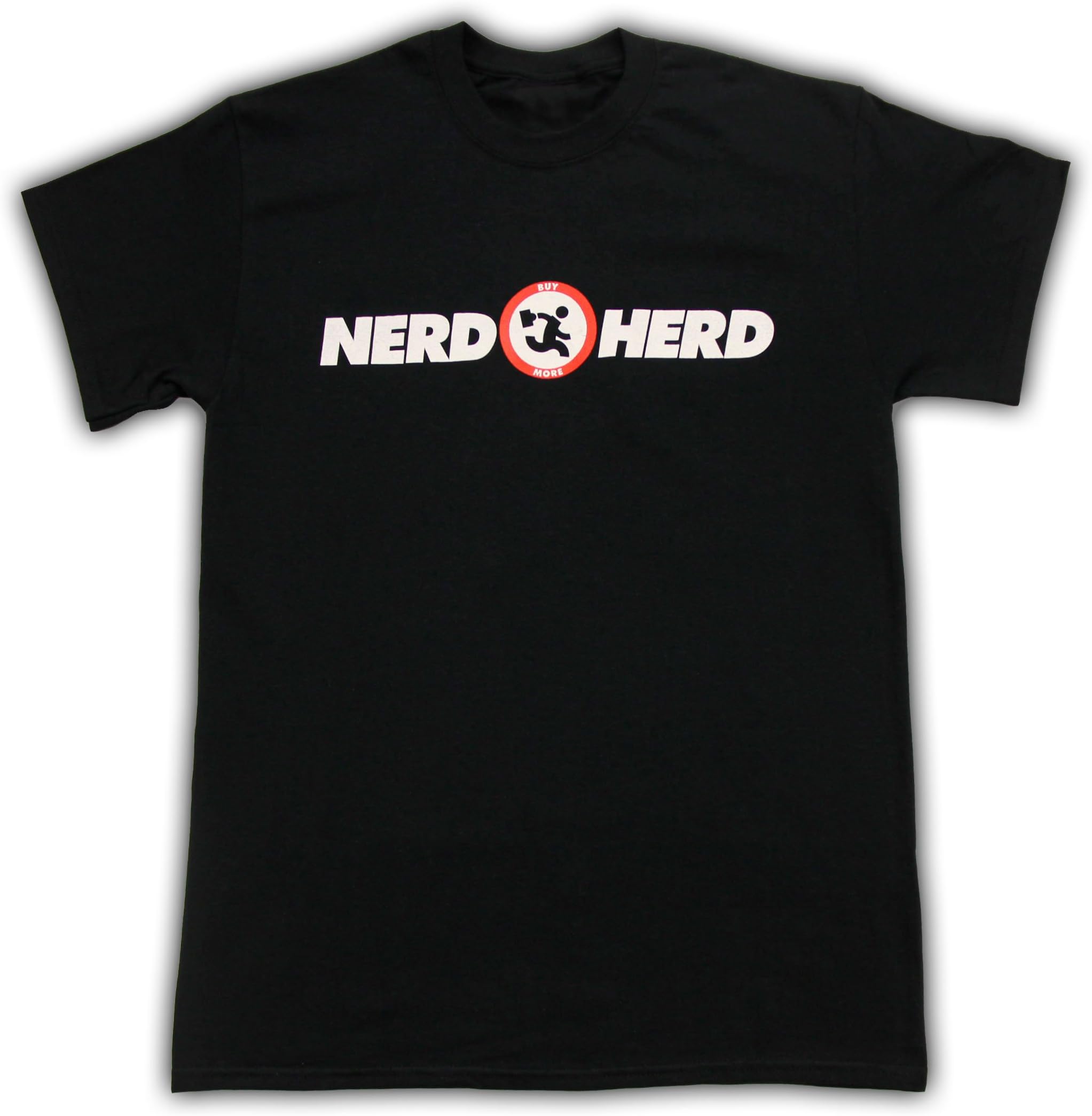 Chuck Nerd Herd Logo Black Adult T-Shirt Tee