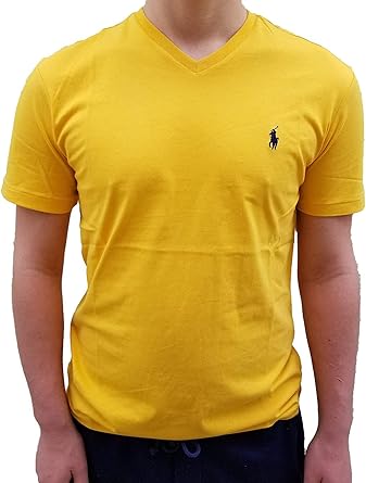yellow polo v neck