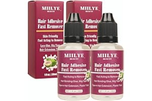MIILYE BEAUTY Tape-in Hair Extension Remover (Pack of 2 Bottles), Fast Acting Wig Glue Remover for Hair Wig Tape and Double-Sided Hair Extensions Tape Removal, Precise Application,Skin-Friendly