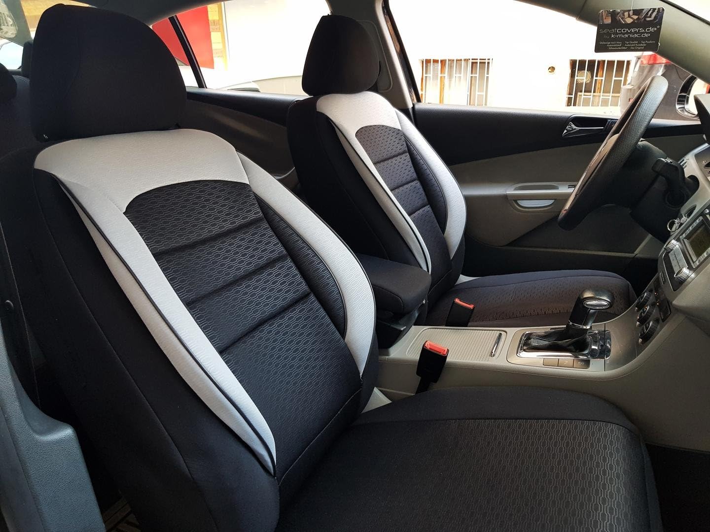 Sitzbezug V Universal Schwarz Weiss Sitzbezuge K Maniac Fur Opel Adam Autozubehor Innenraum Kfz Tuning Autositzbezuge Set Vordersitze Sitzschoner