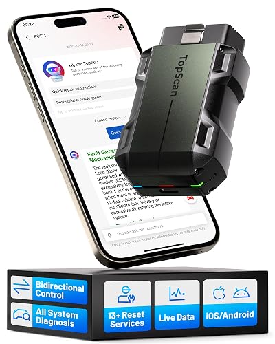 Top Sensor Scanner TOPDON TopScan Pro OBD2 Scanner Bluetooth, Bi-Directional Scan Tool for ...