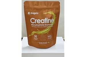 Creatine Monohydrate for Women-Men Gummies,Flavored Creatine for Strength,Muscle,Recovery Growth,Pre workout Supplement-Orang
