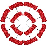 Exircy 144 Pcs Mini Paper Flowers Red Rose Artificial Flower Head Paper Flowers Bulk Red Roses Buds for DIY Crafts Projects Home Wedding Bouquet Garden Flower Wall Party Birthday Decor (0.6 inch)