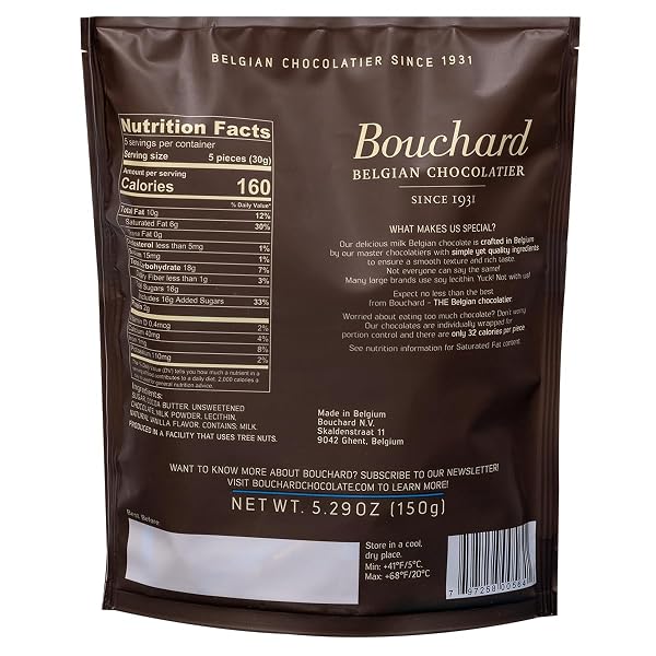 BOUCHARD BELGIAN MILK CHOCOLATE (5.29 OZ / 150G)