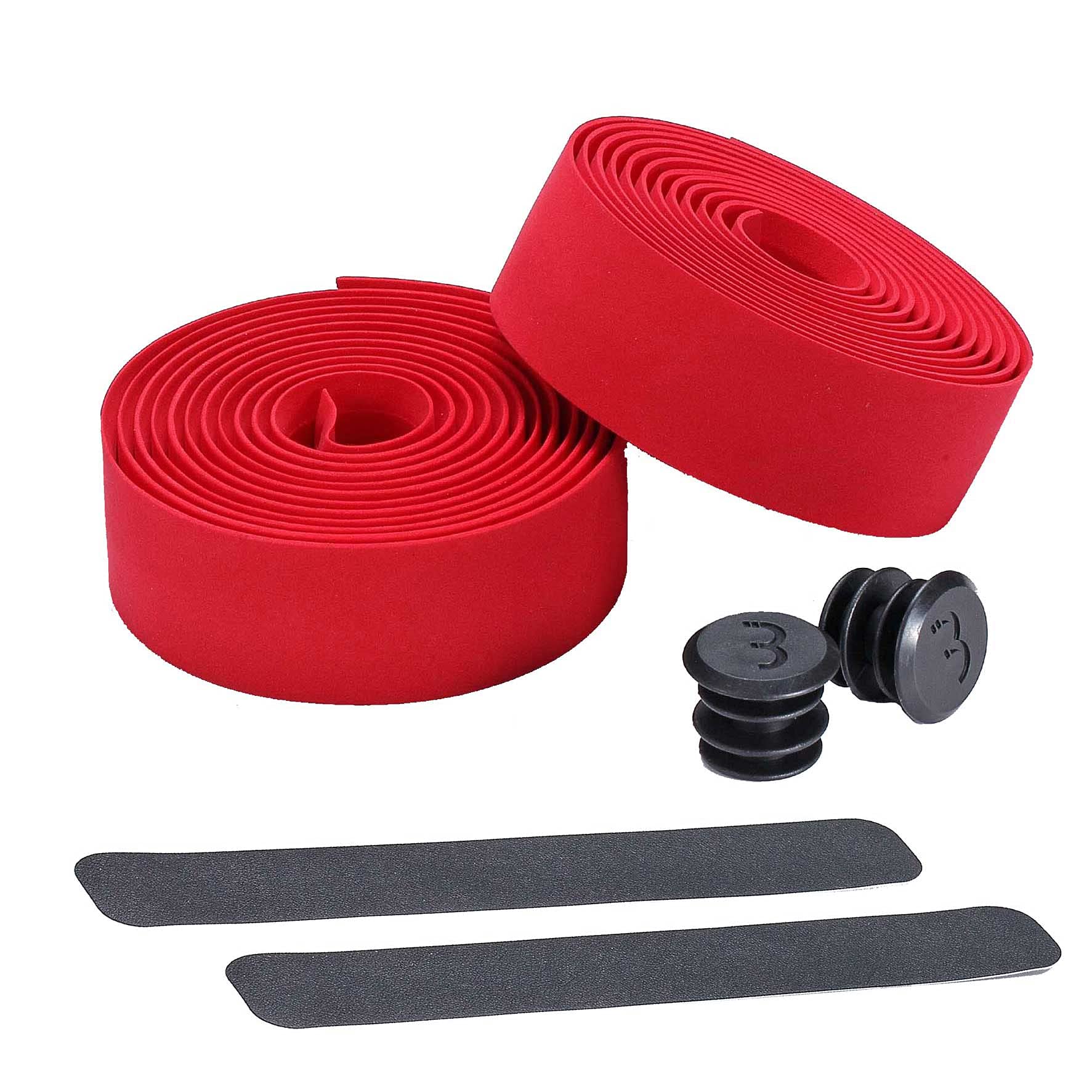 BBB Cycling Bike Handlebar Tape Road Bike Foam Grip Bike Tape Includes Handlebar Plugs RaceRibbon BHT-01,Red