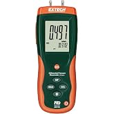 Extech HD755 Differential Pressure Manometer, 0.5 psi, 11 Units, USB | +/-0.5 psi low range, 11 pressure units, MIN/MAX/AVG, data hold, zero, USB interface, backlit, hard case