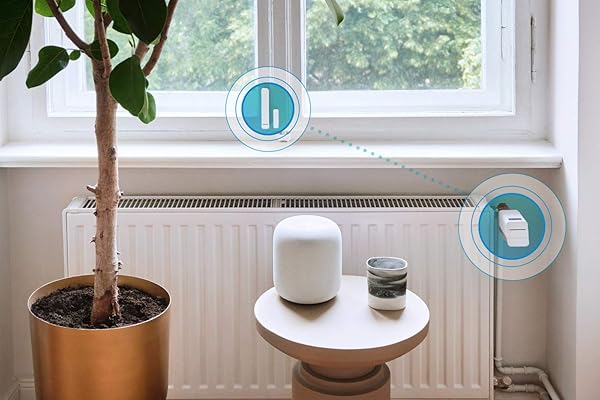 Bosch Smart Home Set inicial para clima interior con funcionamiento mediante aplicacin compatible con el asistente de Google Alexa y HomeKit de Apple