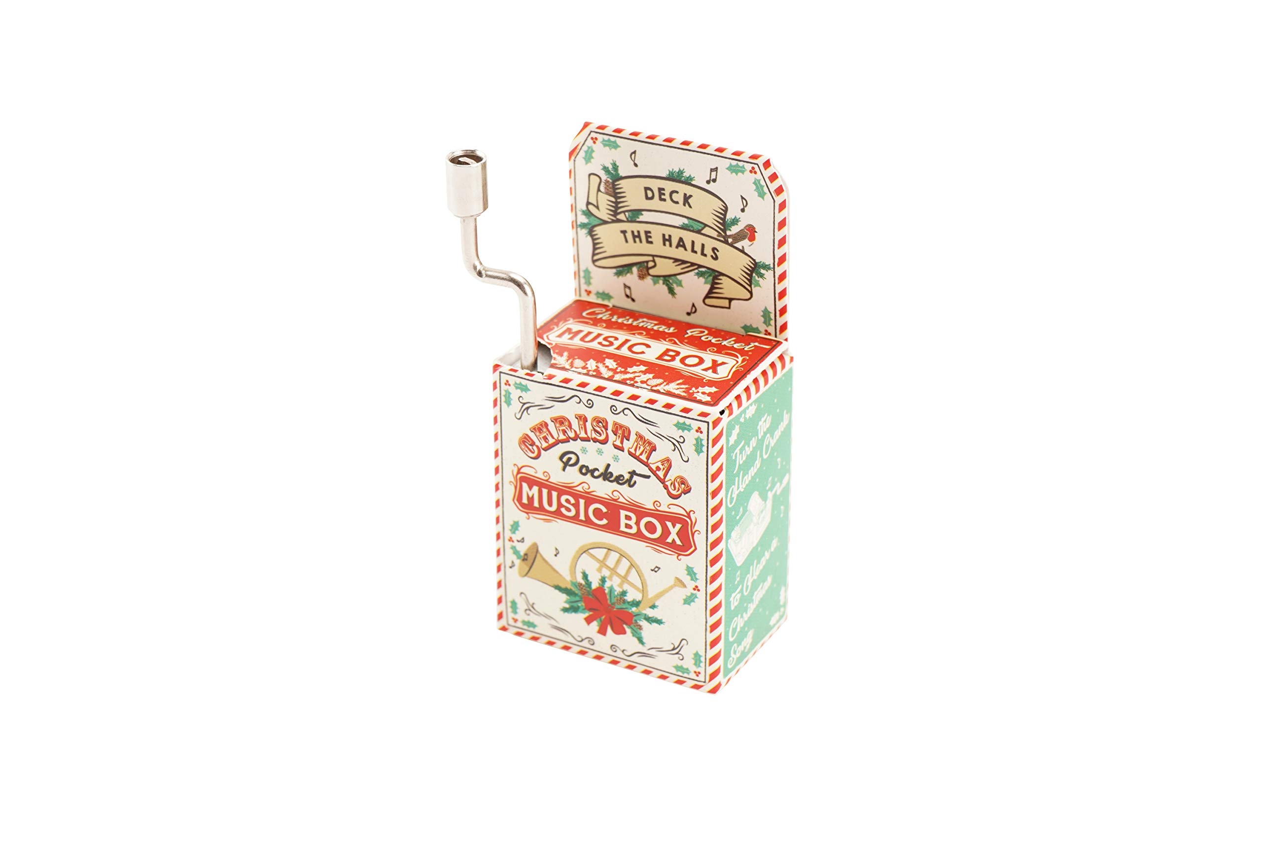 CGB Giftware Christmas Music Box - 'Deck the Halls' | From Joy To The World Christmas Range | Wind Up | Novelty | Christmas | Secret Santa | Gift | GB03001