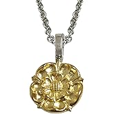 Kiola Designs Gold Toned Tudor Rose Pendant Necklace