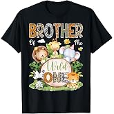 Brother of The Wild One 1St Birthday Kids Safari Jungle T-Shirt