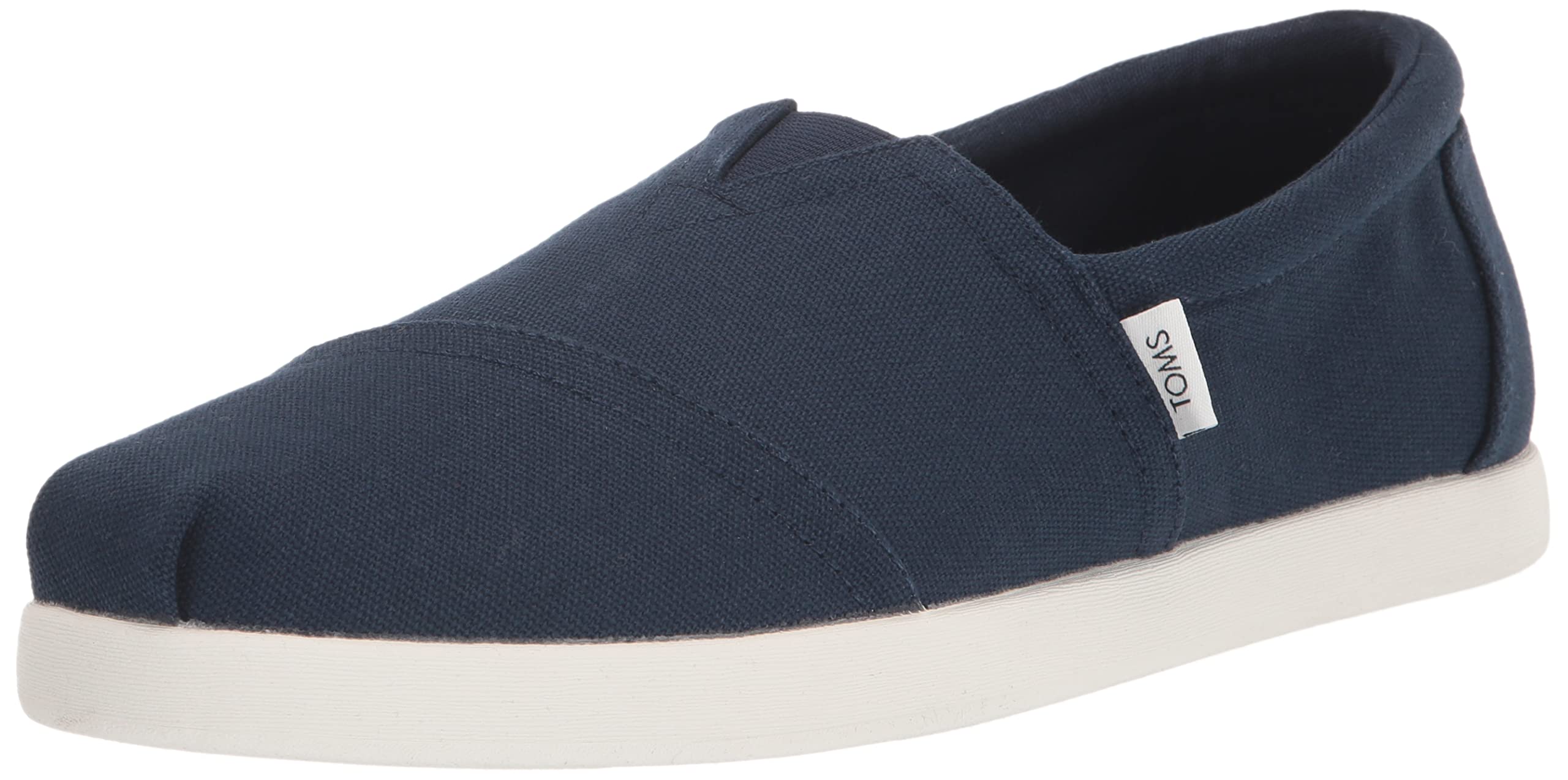 TOMS Men’s Alp FWD Espadrille Slip On, Canvas Upper, CloudBound Insole, Navy Recycled Cotton Canvas, 14