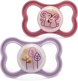 MAM Air Night Soother 18-36 Months 2 Pack Glow in The Dark Pink
