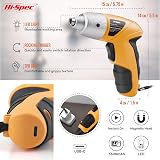 Hi-Spec 34pc Yellow 3.6V Rechargeable Electric Screwdriver Kit view 3