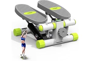 HARISON Mini Stepper for Exercise with Enhanced Resistance Bands, Stair Stepper for Home 330lbs Capacity, Aerobic Exercise Stepper Machine with LCD Monitor for Fully Body Workout