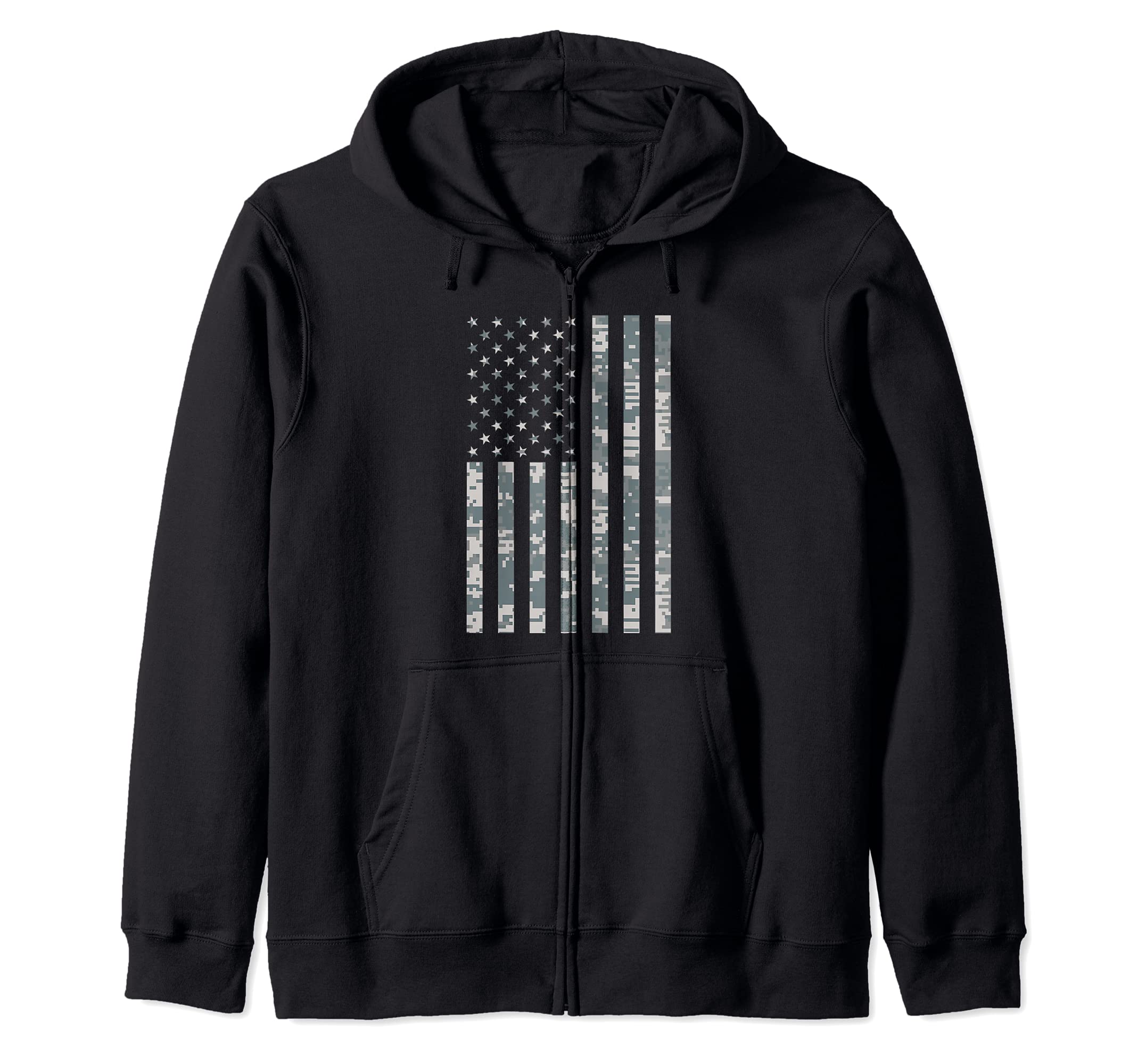 Camo American Flag Shirt 4th Of July Memorial Day Veterans Zip Hoodie