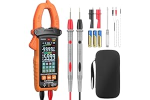 Proster Smart Digital Clamp Meter TRMS 6000counts Color Screen DC AC Current Amp Tester AC/DC Voltage NCV Capacitance Test (O