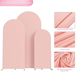 Wokceer Wedding Arch Cover Set of 3 Spandex Fitted