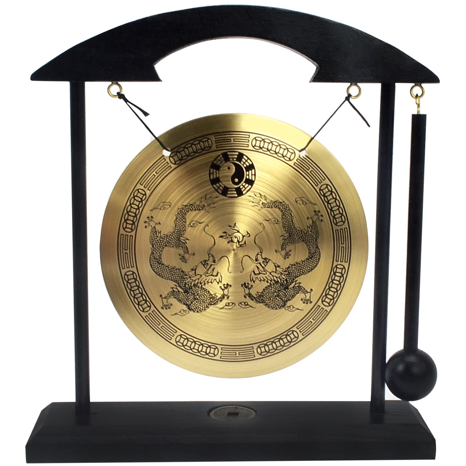 juanxian Zen Art Brass Feng Shui Desktop Gong (H1302) — image 1