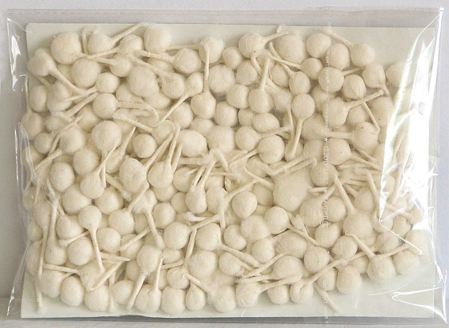 KSJONE Handmade White Round Cotton Wicks Jyoti Batti For Diwali Deepawali Puja Diya. Religious Akhand Oil Lamp Hindu Mandir Pooja (200 PC) (200)