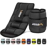 APEXUP Adjustable Ankle Weights for Women and Men, Modularized Leg Weight Straps for Yoga, Walking, Running, Aerobics, Gym, Physical Therapy
