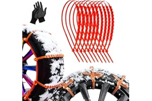 Zip Tie Tire Chains, Universal Reusable Anti-skid Nylon Tire Chains, Winter Emergency Snow Non-Slip Zip, Multi-function Adjus