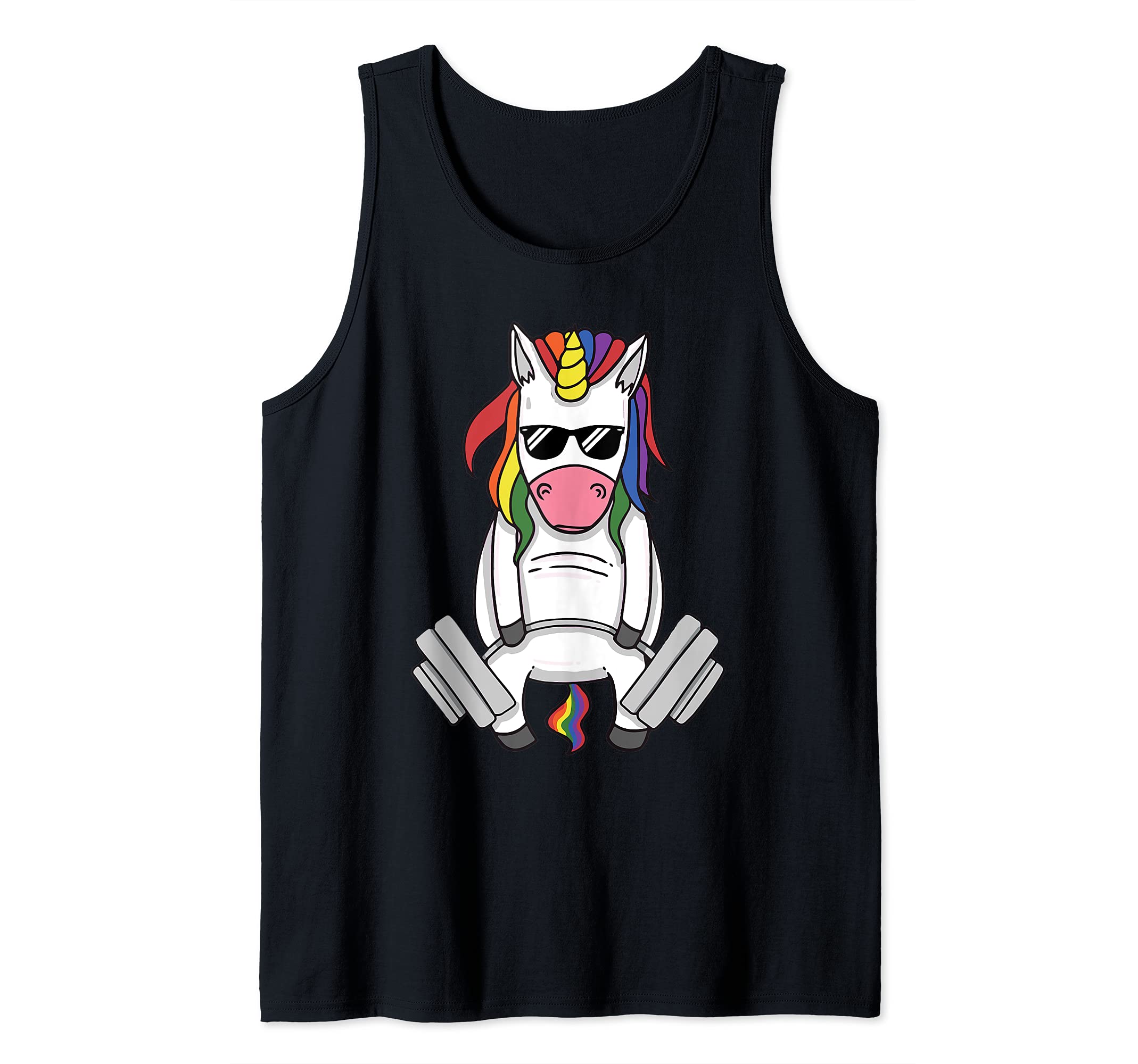 Unicorn Lifting Gay Pride Deadlift Weight-lifting LGBT-Q Tank Top