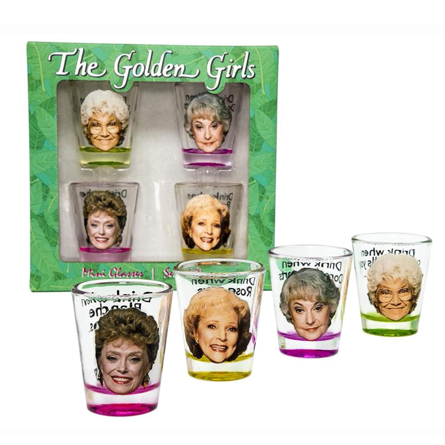 Enmone Just Funky Golden Girls Shot Glasses Set of 4