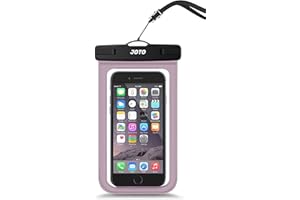 JOTO Universal Waterproof Phone Pouch Cellphone Dry Bag Case for iPhone 15 14 13 12 11 Pro Max 8 7, Galaxy S23 S22 S21, Pixel up to 7" -Clearpurple