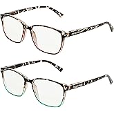Foster Grant womens Kendall 2-pack Reading Glasses Square Reading Glasses
