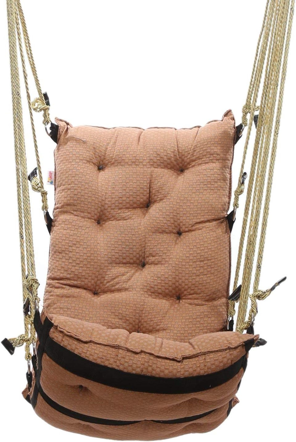 SMART BEANS Hammock, Swing for Balcony, Swing for Adult, Jhula for Adults, Free Hanging Accessories (Grande Cotton Golden, Weight Capacity- 150 Kg)